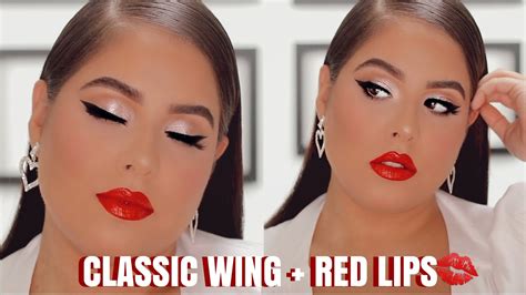 Classic Winged Eyeliner Red Lips The Easiest Makeup Look Nelly