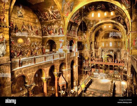 St Marks Basilica Interior Venice Italy Stock Photo Alamy