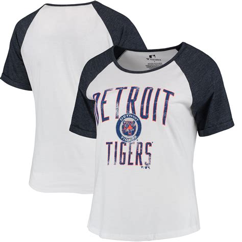 Detroit Tigers Womens Timeless Serenity Baseball T Shirt White