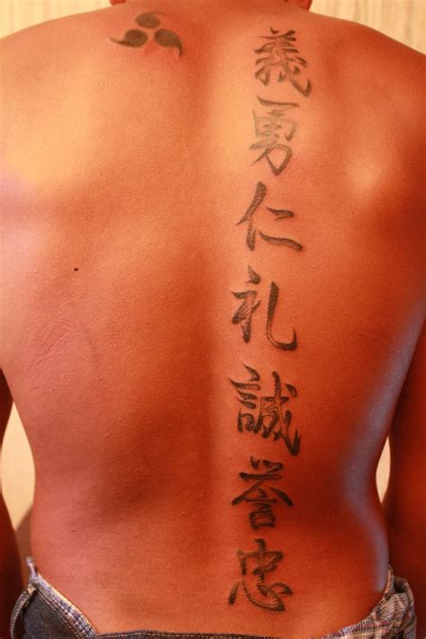 Using a this is the equivalent of getting a tattoo in arial font in english. Bushido, 7 virtues | amazing tatoo ideas | Pinterest