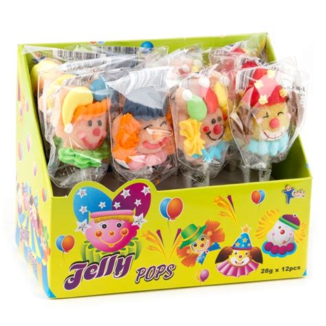Purim Mini Clown Jelly Pops 12ct Purim Candy