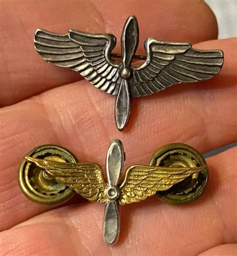 1920s And Wwii Us Army Air Corps Pins One 2 Piece Prop Ns Meyer Metal