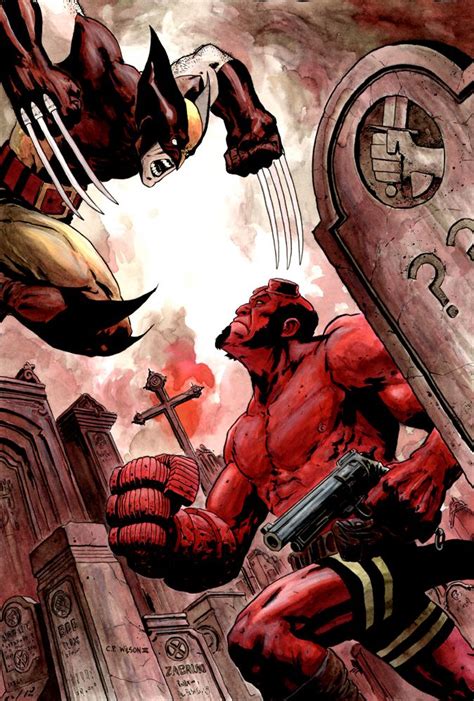 Wolverine Vs Hellboy By ~cpwilsoniii On Deviantart Logan Wolverine