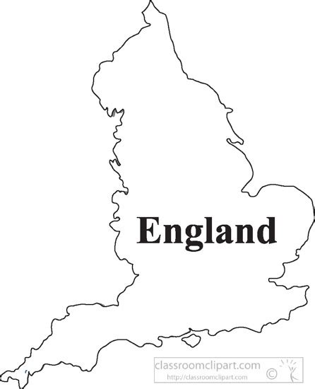Coloring Page England Clipart England Map Outline Pencil And In Color