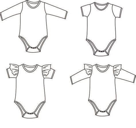Baby Bodysuit Pattern Pdf Sewing Pattern Baby Onesie Sewing Pattern