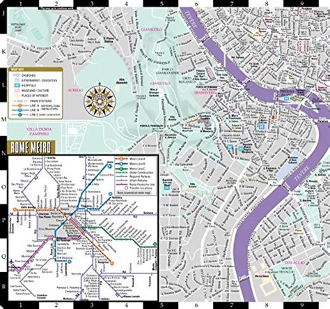 Streetwise Rome Map Laminated City Center Street Map Of Rome Italy
