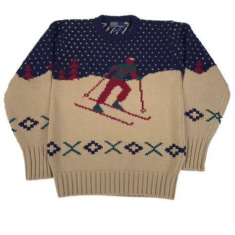 Vintage Polo Ralph Lauren Wool Ski Sweater Jointcustodydc