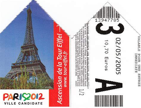 Eiffel Tower Tickets 2005 Paris €1070 For Ride To The T Flickr