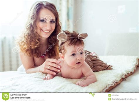 Naked Baby With Mother Stock Image Image Of Nude Mother