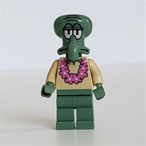 Lego Set Fig 003288 Squidward Tentacles With Lei Rebrickable Build