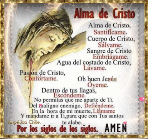 Oración Al Alma De Cristo Cuerpo De Cristo Oraciones Oraciones