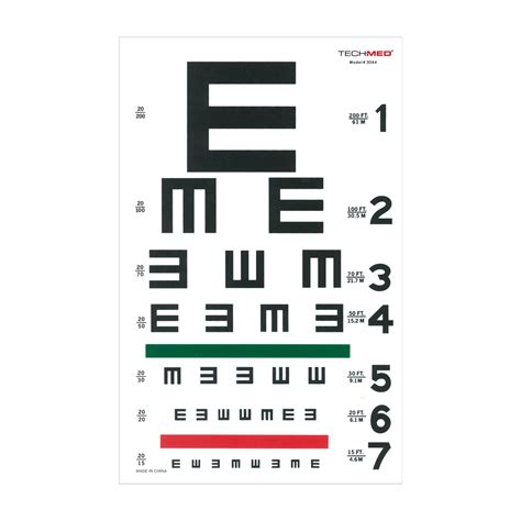 Illuminated Tumbling E Eye Chart 20 Ft Gobiomed