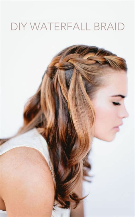 Headband head hair band hair falls plait wiglet. Waterfall Braid Wedding Hairstyles for Long Hair - Once Wed