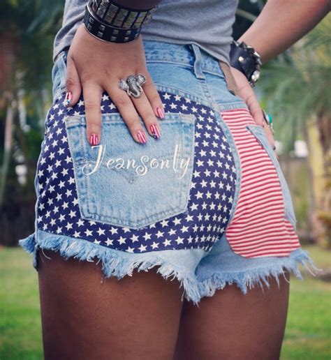 High Waisted Jeans Shorts American Flag Shorts Levis Denim Shorts By