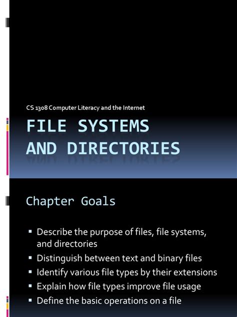 An operating system is the most important software that runs on a computer. File Systems | File Format | Computer File