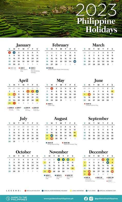 2023 Philippine Holidays Calendar Holy Week Long Weekends When To