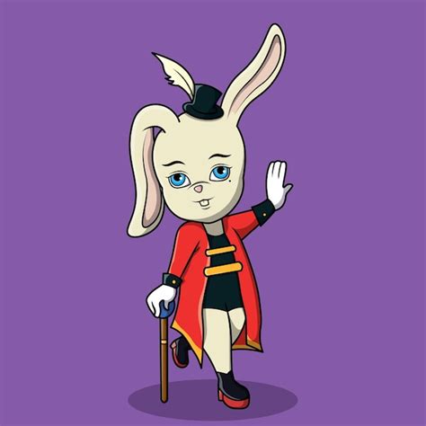 Premium Vector Cartoon Vector Magician Rabbit