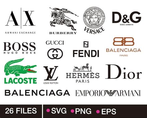 Designer Brand Logo Fashion Brand Logo Bundle Svg Luxury Etsy