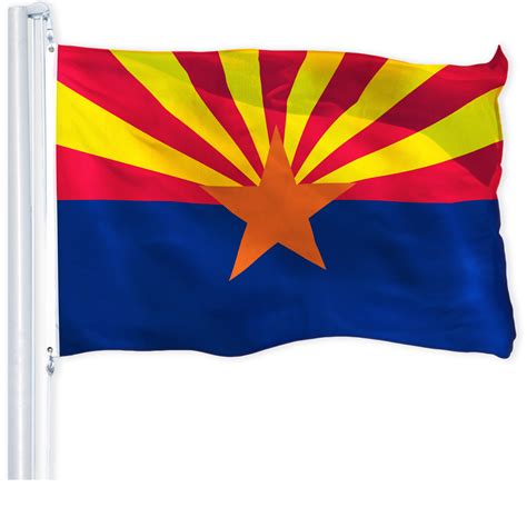 G128 Arizona State Flag 3x5 Ft Printed Brass Grommets 150d Quality Polyester Flag Indoor