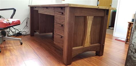 Custom Walnut And Maple Executive Desk Executive Desk Desk Custom