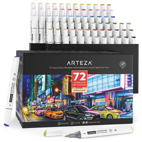 Everblend Ultra Art Markers Set Of 72 Arteza