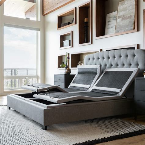 S755 Adjustable Bed Base Silver State Furniture