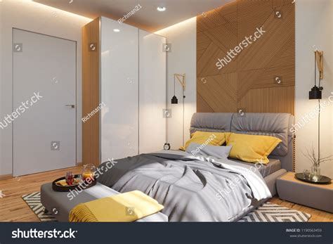 3d Illustration Bedroom Interior Design Concept Visualization Of The