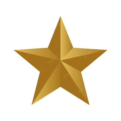 Premium Vector Gold Star For Decoration Isolated On White Background