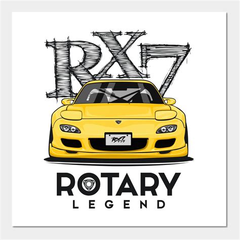 Mazda Rx7 Rotary Legend Wall And Art Print Jdm Car