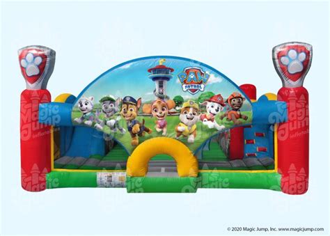 Paw Patrol Toddler Playground Combo Inflatable Bounce And Slide