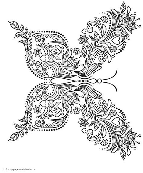 Printable Adult Coloring Pages Butterflies