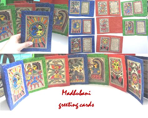 How to Make Madhubani Greeting Cards | Creative cards ...