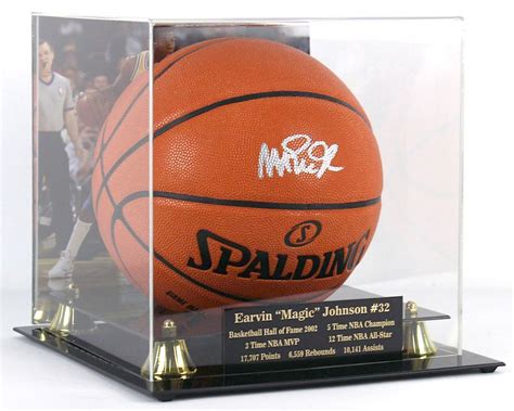 Magic Johnson Signed Nba Game Ball Series Basketball With High Quality