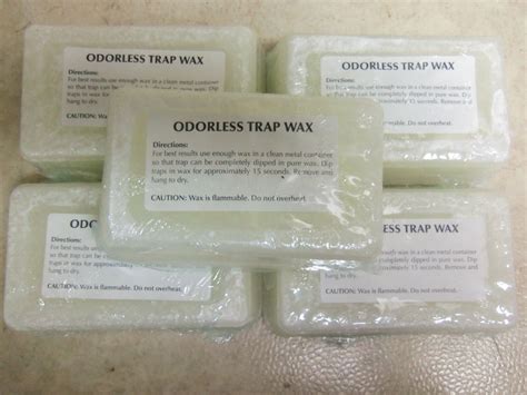 5 pounds white odorless trap wax traps trapping raccoon muskrat mink fox ebay