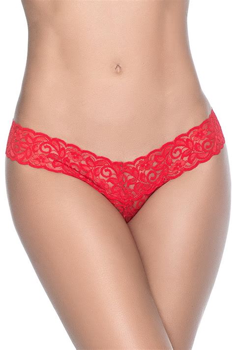 Red Lace Thong Spicy Lingerie