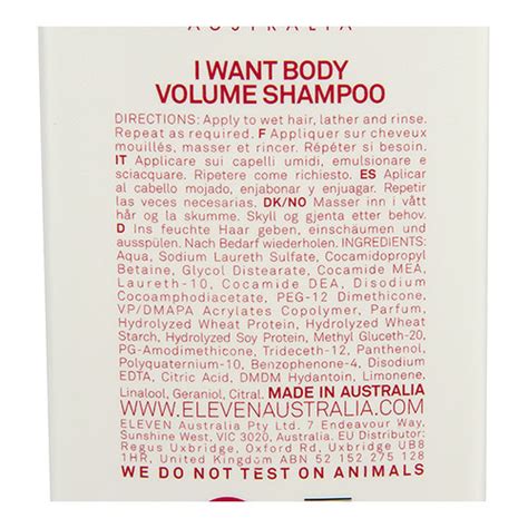 Eleven I Want Body Volume Shampoo Free Post
