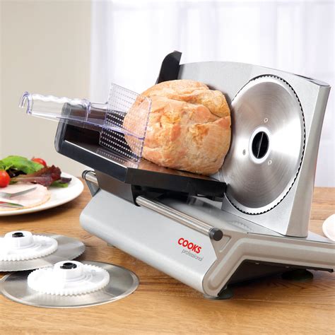 Cooks Professional Meat Slicer Machine For Home Use Quiet 150w