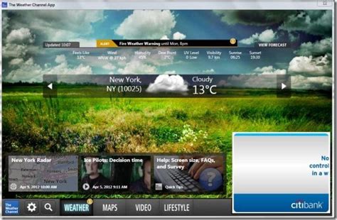 Free Weather Channel Desktop Software To See Weather On Desktop