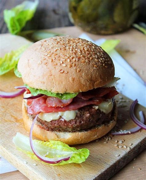 Stir in the bread crumbs, egg, water, parsley, salt, marjoram, paprika and pepper. Beef-Bacon Burger Recipe — Eatwell101