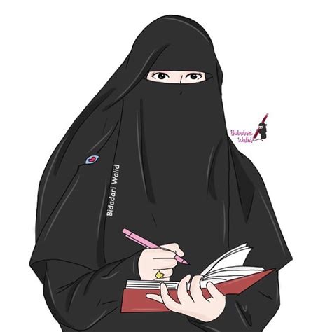 Gambar kartun muslimah bercadar 1 keluarga kartun muslimah via kartunmuslimah.com. 50 Gambar Kartun Muslimah Bercadar Cantik Berkacamata ...