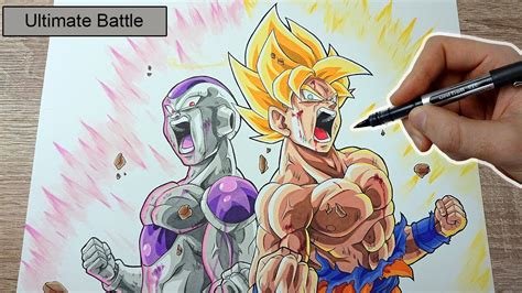 Drawing Goku And Frieza Vs Jiren Team Up Best Dbs Moment Youtube