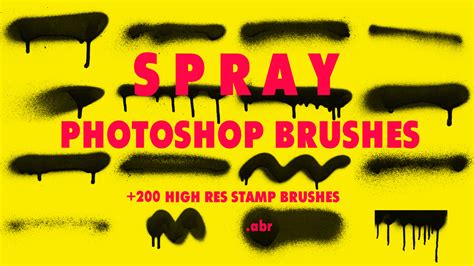 Artstation 200 Spray Photoshop Brushes Brushes