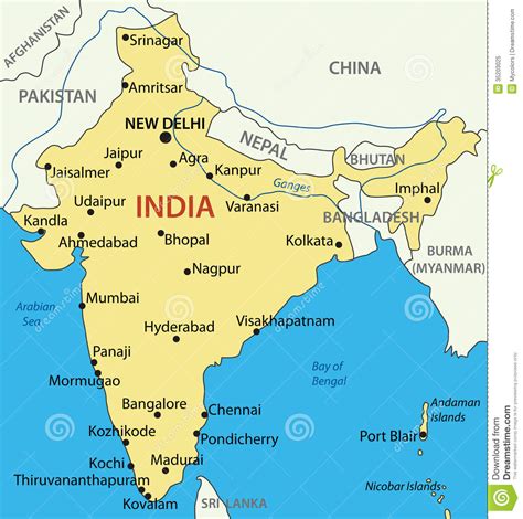 Mapa India Mapa De La India Geograf 237 A Para Ni 241 Os Nepal Gambaran