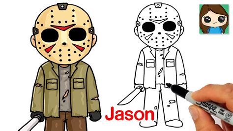 How To Draw Jason Voorhees From Friday The 13th Halloween Art Çocuk
