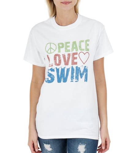 1line Sports Peace Love Swim T Shirt At