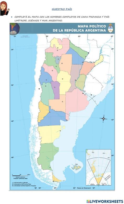 Ejercicio Interactivo De Nuestro PaÍs Mapa Escolar Mapa De Argentina