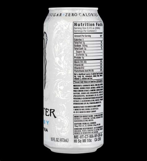 Monster Zero Ultra Energy Drink Fl Oz