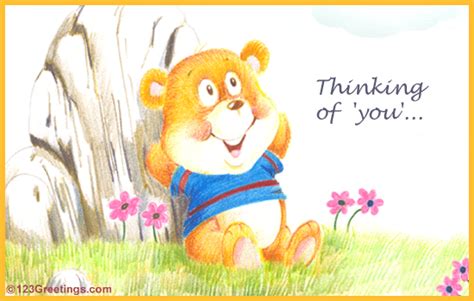 Thinking Of You Free Teddy Bears Ecards Greeting Cards 123 Greetings