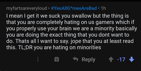 Gamers Truly Are An Oppressed Minority Rgamingcirclejerk