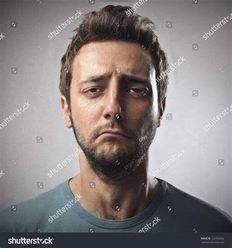 Portrait Of Young Sad Man Stock Photo 126763250 Shutterstock